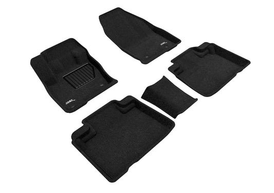 All-Weather Custom-Fit Floor Mats for Lincoln Nautilus / Mkx 2016-2023 with Non-Slip Backing - Black - 1st Row 2nd Row