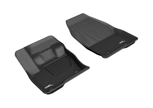 All-Weather Custom-Fit Floor Mats for Lincoln Nautilus / Mkx 2019-2023 with Non-Slip Backing - Black - 1st Row