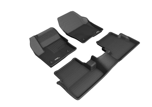 All-Weather Custom-Fit Floor Mats for Lincoln Mkc 2017-2019 with Non-Slip Backing - Black - 1st Row 2nd Row