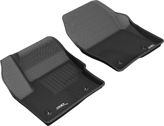 All-Weather Custom-Fit Floor Mats for Lincoln Mkc 2017-2019 with Non-Slip Backing - Black - 1st Row