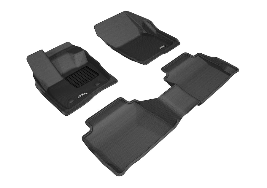 All-Weather Custom-Fit Floor Mats for Lincoln Mkz 2017-2020 with Non-Slip Backing - Black - 1st Row 2nd Row