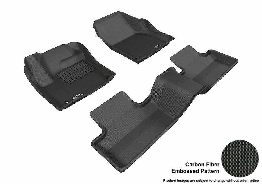 All-Weather Custom-Fit Floor Mats for Land Rover Range Rover Evoque 2012-2013 with Non-Slip Backing - Black - 1st Row 2nd Row