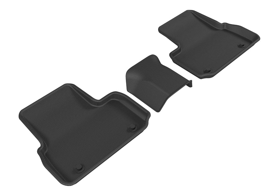 All-Weather Custom-Fit Floor Mats for Land Rover Discovery Sport 2015-2019 with Non-Slip Backing - Black - 2nd Row