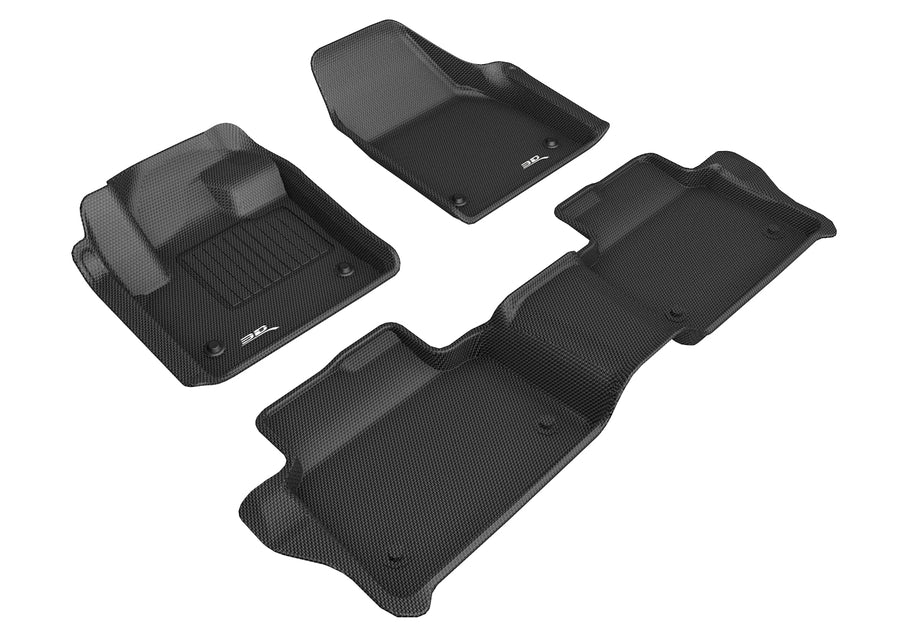 All-Weather Custom-Fit Floor Mats for Land Rover Discovery Sport 2020-2025 with Non-Slip Backing - Black - 1st Row 2nd Row