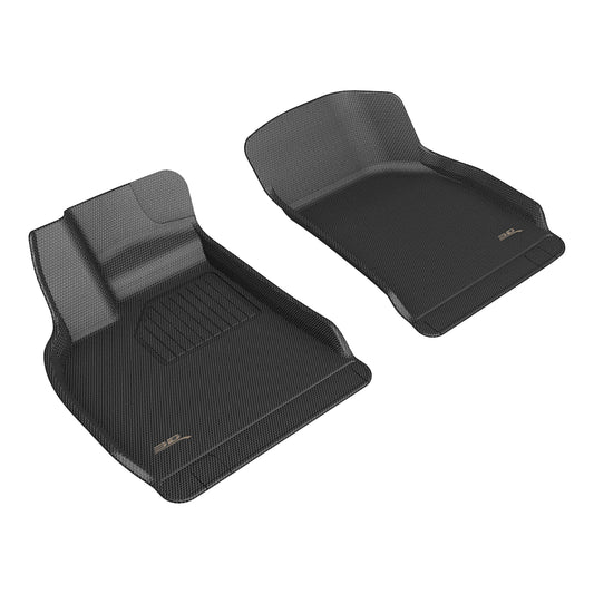 All-Weather Custom-Fit Floor Mats for Lucid Air 2022-2024 with Non-Slip Backing - Black - 1st Row