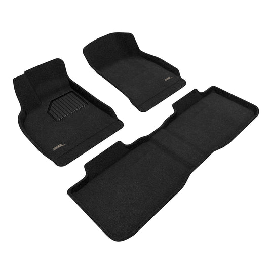 All-Weather Custom-Fit Floor Mats for Lucid Air Touring 2022-2025 with Non-Slip Backing - Black - 1st Row 2nd Row