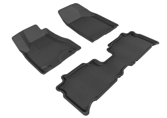 All-Weather Custom-Fit Floor Mats for Lexus Rx330/350 2004-2009 with Non-Slip Backing - Black - 1st Row 2nd Row
