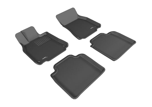 All-Weather Custom-Fit Floor Mats for Lexus Ls460L 2007-2012 with Non-Slip Backing - Black - 1st Row 2nd Row