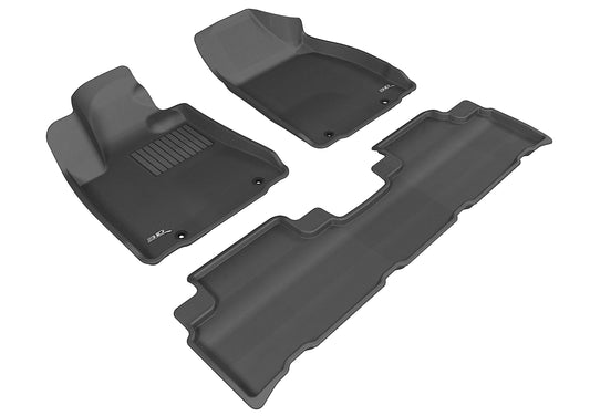 All-Weather Custom-Fit Floor Mats for Lexus Rx350/450H 2013-2015 with Non-Slip Backing - Black - 1st Row 2nd Row