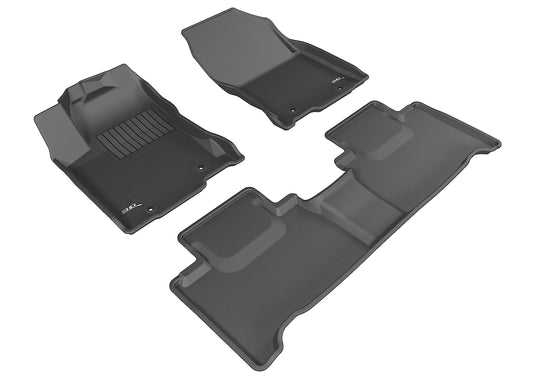 All-Weather Custom-Fit Floor Mats for Lexus Nx/ Nx Hybrid 2015-2021 with Non-Slip Backing - Black - 1st Row 2nd Row