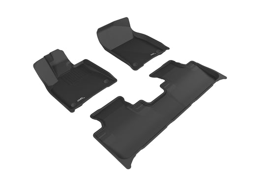 All-Weather Custom-Fit Floor Mats for Lexus Rx/ Rx Hybrid 2016-2022 with Non-Slip Backing - Black - 1st Row 2nd Row
