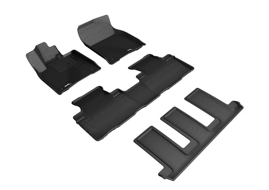 All-Weather Custom-Fit Floor Mats for Lexus Rxl 2018-2022 with Non-Slip Backing - Black - 1st Row 2nd Row 3rd Row