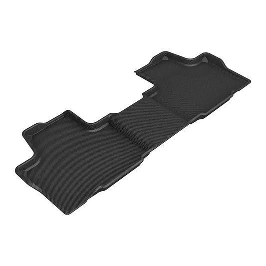 All-Weather Custom-Fit Floor Mats for LEXUS TX BENCH SEATING 2024-2025 / TOYOTA GRAND HIGHLANDER BUCKET SEATS 2024-2025 with Non-Slip Backing - Black - 2nd Row