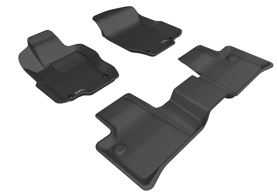 All-Weather Custom-Fit Floor Mats for Mercedes-Benz Ml-Class (W164) 2006-2011 with Non-Slip Backing - Black - 1st Row 2nd Row