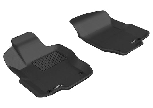 All-Weather Custom-Fit Floor Mats for Mercedes-Benz Ml-Class(W164)/Gl-Class(X164) 2006-2011 with Non-Slip Backing - Black - 1st Row