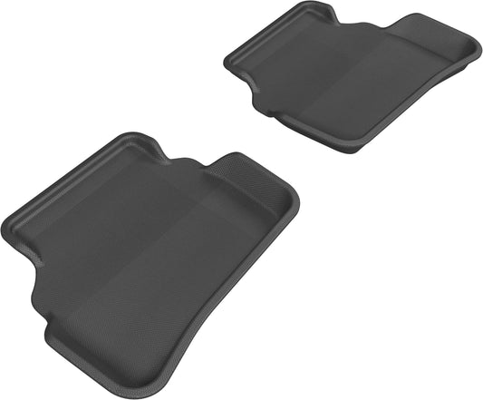 All-Weather Custom-Fit Floor Mats for Mercedes-Benz C-Class Sedan (W204) 2008-2014 with Non-Slip Backing - Black - 2nd Row