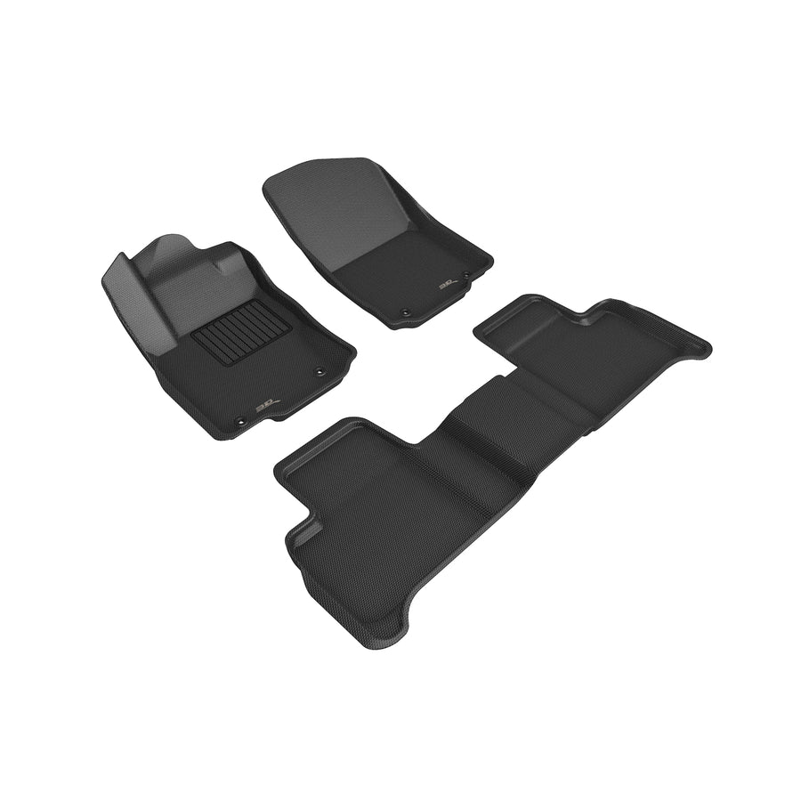 All-Weather Custom-Fit Floor Mats for Mercedes-Benz Gl-Class (X166) / Gl-Class (X166) / Ml-Class (W166) 2012-2015 with Non-Slip Backing - Black - 1st Row 2nd Row