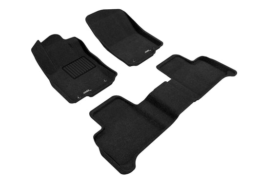 All-Weather Custom-Fit Floor Mats for Mercedes-Benz Ml-Class (W166) 2012-2015 with Non-Slip Backing - Black - 1st Row 2nd Row
