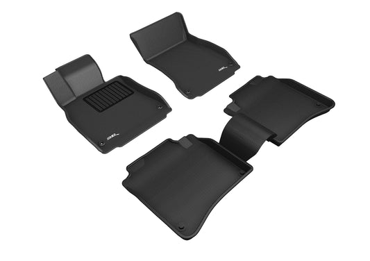 All-Weather Custom-Fit Floor Mats for Mercedes-Benz S-Class Sedan (W222) 2014-2020 with Non-Slip Backing - Black - 1st Row 2nd Row