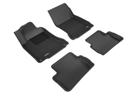 All-Weather Custom-Fit Floor Mats for Mercedes-Benz Gla-Class/ Cla-Class 2014-2020 with Non-Slip Backing - Black - 1st Row 2nd Row