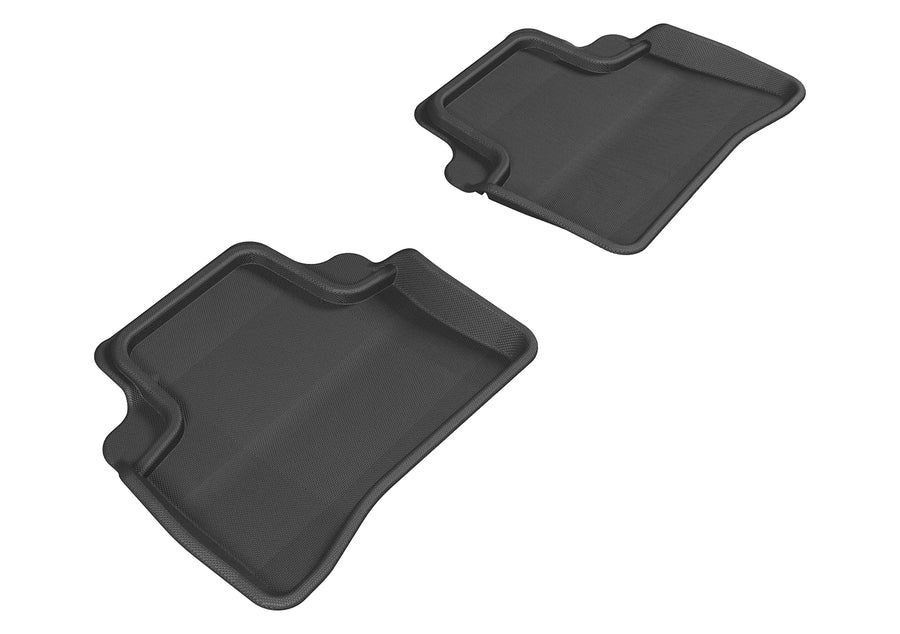 All-Weather Custom-Fit Floor Mats for Mercedes-Benz E-Class Sedan / Cls-Class 2010-2018 with Non-Slip Backing - Black - 2nd Row