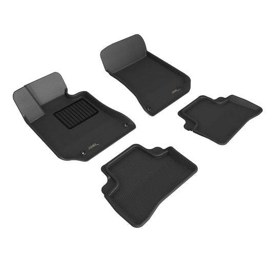 All-Weather Custom-Fit Floor Mats for Mercedes-Benz E-Class Sedan / Cls-Class 2014-2018 with Non-Slip Backing - Black - 1st Row 2nd Row