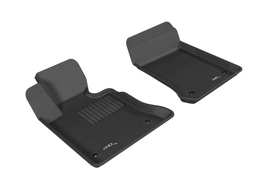 All-Weather Custom-Fit Floor Mats for Mercedes-Benz Glk-Class 2013-2015 with Non-Slip Backing - Black - 1st Row