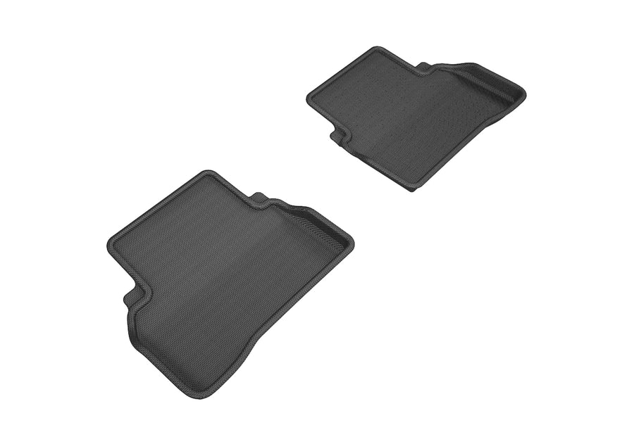 All-Weather Custom-Fit Floor Mats for Mercedes Benz C-Class Sedan (W205) 2015-2021 with Non-Slip Backing - Black - 2nd Row