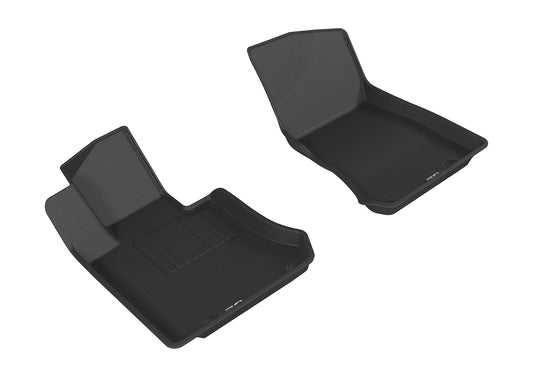 All-Weather Custom-Fit Floor Mats for Mercedes-Benz Glc-Class (X205) 2016-2022 with Non-Slip Backing - Black - 1st Row