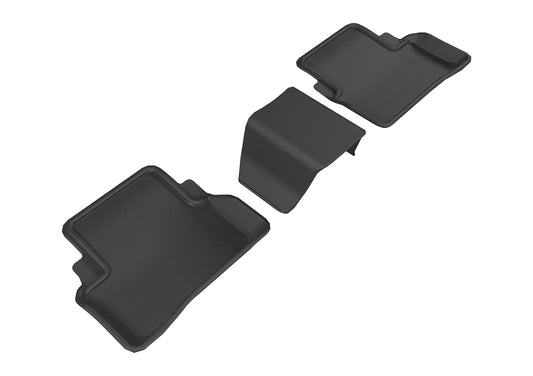 All-Weather Custom-Fit Floor Mats for Mercedes-Benz E-Class Sedan (W213) 2019-2023 with Non-Slip Backing - Black - 2nd Row
