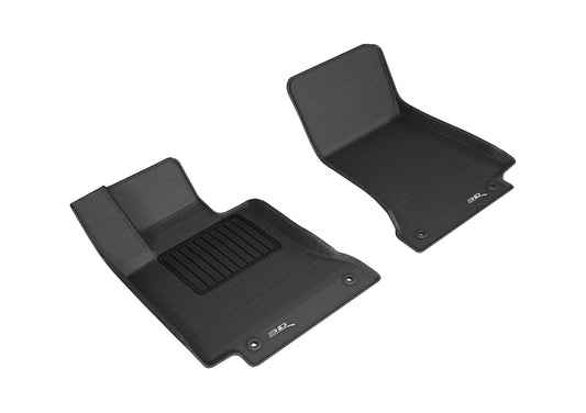 All-Weather Custom-Fit Floor Mats for Mercedes Benz C-Class Sedan / Coupe (W205/ C205) 2015-2025 with Non-Slip Backing - Black - 1st Row