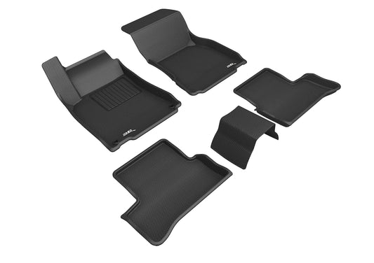 All-Weather Custom-Fit Floor Mats for Mercedes Benz A-Class / Cla-Class 2019-2025 with Non-Slip Backing - Black - 1st Row 2nd Row