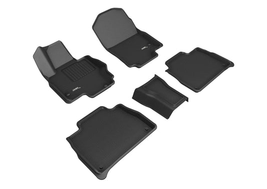All-Weather Custom-Fit Floor Mats for Mercedes-Benz Gle-Class 2020-2025 with Non-Slip Backing - Black - 1st Row 2nd Row