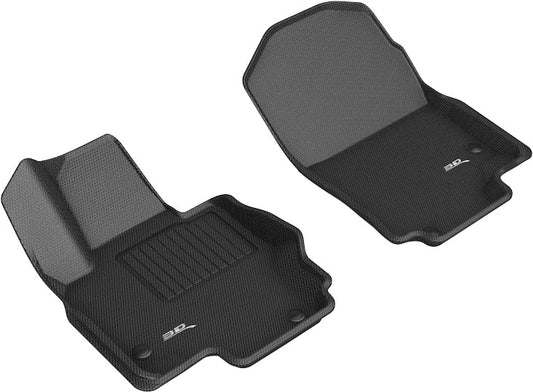 All-Weather Custom-Fit Floor Mats for Mercedes-Benz Gle-Class / Gls-Class 2021-2025 with Non-Slip Backing - Black - 1st Row