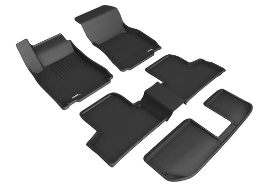 All-Weather Custom-Fit Floor Mats for Mercedes-Benz Glb-Class 2020-2025 with Non-Slip Backing - Black - 1st Row 2nd Row 3rd Row