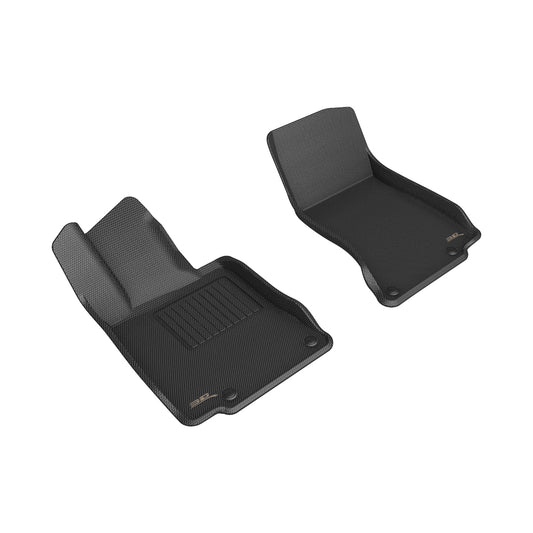 All-Weather Custom-Fit Floor Mats for Mercedes-Benz C-Class 2022-2025 with Non-Slip Backing - Black - 1st Row