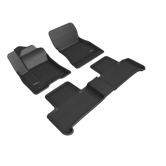 All-Weather Custom-Fit Floor Mats For Mercedes-Benz Eqb 5-Seat (X243) 2022-2025 With Non-Slip Backing - Black - 1St Row 2Nd Row