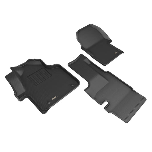 All-Weather Custom-Fit Floor Mats for Mercedes-Benz Sprinter Cargo Van 2019-2025 with Non-Slip Backing - Black - 1st Row Set