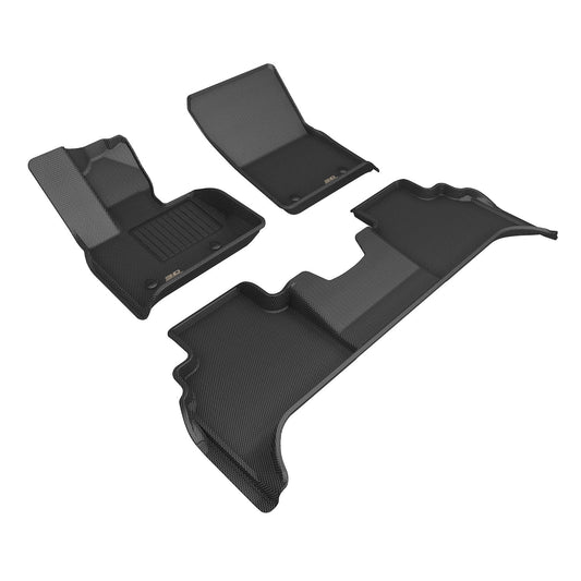 All-Weather Custom-Fit Floor Mats for Mercedes-Benz G-Class (W465) 2025 with Non-Slip Backing - Black - 1st Row 2nd Row
