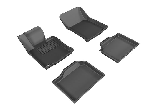 All-Weather Custom-Fit Floor Mats for Mini Countryman 2014-2016 with Non-Slip Backing - Black - 1st Row 2nd Row