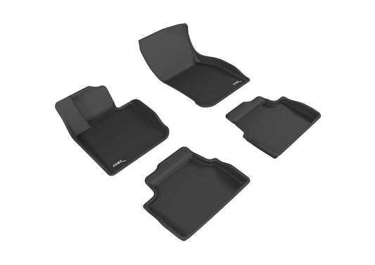 All-Weather Custom-Fit Floor Mats for Mini Hardtop 4-Door 2014-2024 with Non-Slip Backing - Black - 1st Row 2nd Row