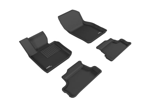 All-Weather Custom-Fit Floor Mats for Mini Convertible 2016-2024 with Non-Slip Backing - Black - 1st Row 2nd Row