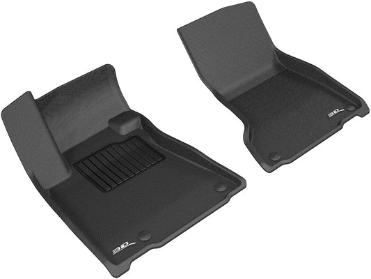 All-Weather Custom-Fit Floor Mats for Maserati Levante 2017-2018 with Non-Slip Backing - Black - 1st Row