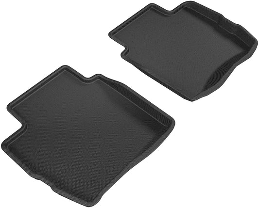 All-Weather Custom-Fit Floor Mats for Maserati Granturismo Sport 2008-2019 with Non-Slip Backing - Black - 2nd Row