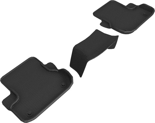 All-Weather Custom-Fit Floor Mats for Maserati Ghibli 2013-2018 with Non-Slip Backing - Black - 2nd Row