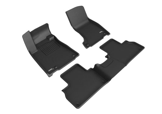 All-Weather Custom-Fit Floor Mats For Maserati Levante W/O Four Zone Climate Control 2019-2025 With Non-Slip Backing - Black - 1St Row 2Nd Row