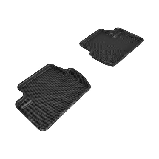 All-Weather Custom-Fit Floor Mats for Mitsubishi Lancer Evolution X 2008-2017 with Non-Slip Backing - Black - 2nd Row