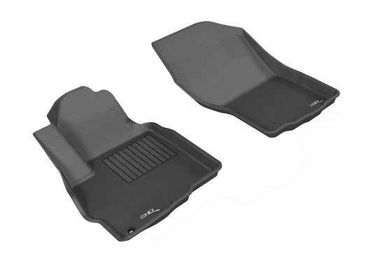 All-Weather Custom-Fit Floor Mats for Mitsubishi Outlander 2011-2020 with Non-Slip Backing - Black - 1st Row