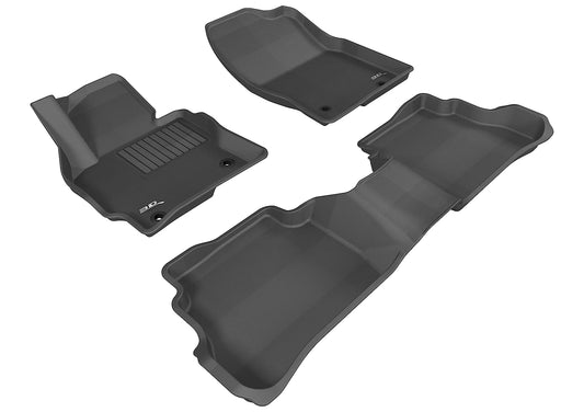 All-Weather Custom-Fit Floor Mats for Mazda Cx-5 2013-2016 with Non-Slip Backing - Black - 1st Row 2nd Row