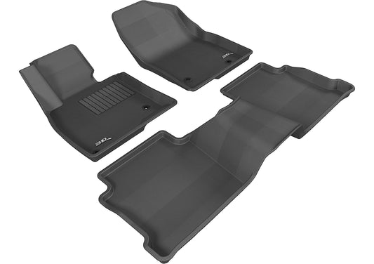All-Weather Custom-Fit Floor Mats for Mazda Mazda6 2014-2021 with Non-Slip Backing - Black - 1st Row 2nd Row